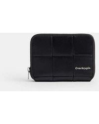 COACH - Zip Around Wallet In Upcrafted Leather - Lyst