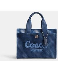 COACH - Cargo Tote Bag 26 With Tie Dye /blue | Canvas - Lyst