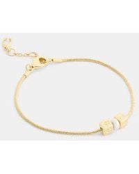 COACH - Cube Pearl Rondelle Bracelet - Lyst