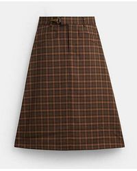 COACH - Yarn Dye A-Line Skirt - Lyst