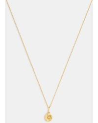 COACH - Tea Rose Solitaire Pendant Necklace - Lyst