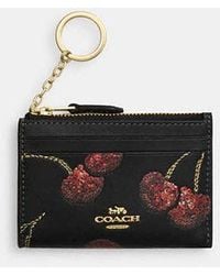 COACH - Mini Id Case With Cherry Print - Lyst
