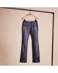 COACH - Restored Leather Pants - Lyst