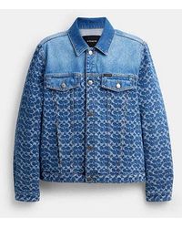 COACH - Chaqueta Trucker De Firma De Algodón Orgánico - Lyst