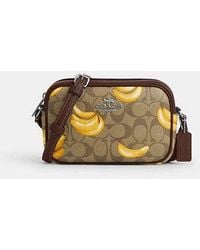 COACH - Mini Jamie Camera Bag With Banana Print - Brown | Pvc - Lyst