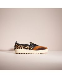 COACH - Restored C115 Slip On Sneaker With Leopard Patchwork - Lyst