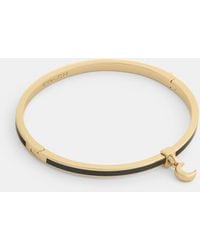 COACH - Moon Charm Enamel Thin Hinged Bangle - Lyst