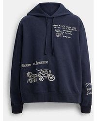 COACH - Sweat À Capuche Relaxed Horse And Carriage Sketch En, Taille - Lyst