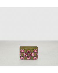 COACH - Wavy Card Case In Topia Leather With Butterfly Print - Lyst