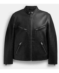 COACH - Leather Racer - Lyst