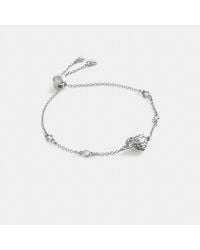 COACH - Quilted Signature Heart Slider Bracelet - Lyst