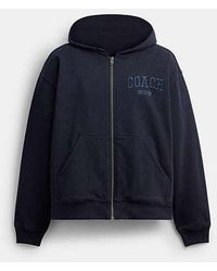 COACH - Boxy Full Zip Hoodie - Lyst