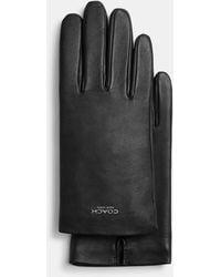 COACH - Leather Tech Gloves - Lyst