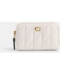 COACH - Essential Small Zip Around Card Case With Pillow Quilting - Lyst