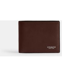 COACH - Slim Billfold Wallet Wallet Handbags, Leather - Lyst