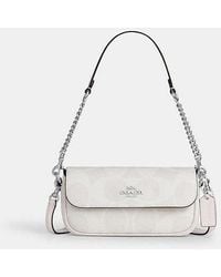COACH - Hailey Flap Bag In Signature Canvas - Lyst