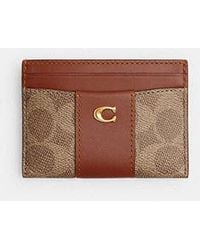 COACH - Essentielle Kartenhülle Aus Signature-Canvas Für Frauen - Lyst