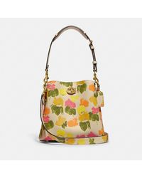 COACH Willow Bucket Bag With Floral Print - Yellow