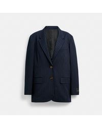 COACH - Single Breasted Pinstripe Blazer - Lyst
