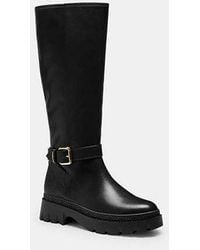 COACH - Lucy Lug Sole Boot With Signature Canvas - Lyst