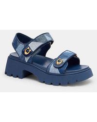 COACH - Brynn Platform Sandal With Patchwork - Lyst