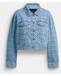 COACH - Signature Denim Jacket - Lyst
