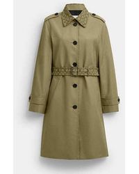 COACH - Trench Coat With Signature Piping - Lyst