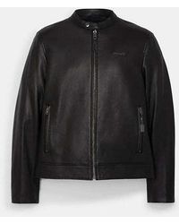 COACH - Leather Racer - Lyst