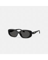 COACH - Quilted Oval Rectangle Sunglasses - Lyst