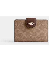 COACH - Signature Canvas Zip Wallet - Lyst