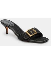 COACH - Margot Kitten Heeled Mules - Lyst
