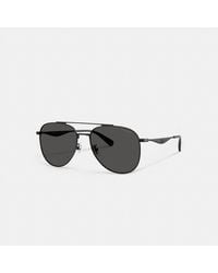COACH - C Hardware Metal Pilot Sunglasses - Lyst