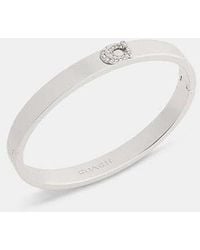 COACH - Pavé C Hinged Bangle - Lyst