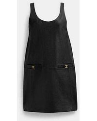 COACH - Heritage C Leather Dress - Lyst