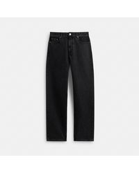 COACH - Black Taper Jeans In Organic Cotton - Lyst