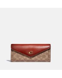 COACH Wyn Soft Wallet With Cherry Print in Blue | Lyst Canada