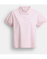 COACH - Coach Script Shrunken Polo - Lyst