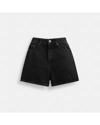 COACH - Denim Shorts - Lyst