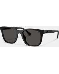 COACH - C Hardware Textured Temple Square Sunglasses - Lyst