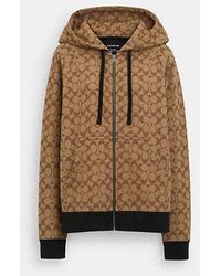 COACH - All Over Signature Zip Hoodie - Lyst