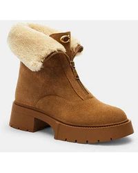COACH - Booties Plateforme Zippées Leah Pour Femmes, Taille - Lyst