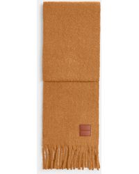 COACH - Oversized Muffler With Leather Patch - Lyst