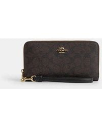 COACH - Long Zip Around Wallet - Lyst