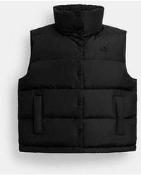 COACH - Chaleco acolchado de poliéster reciclado - Lyst
