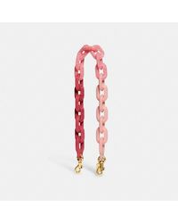 COACH Short Chain Strap With Recycled Resin - Pink