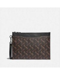 COACH - : Pochette Hitch à imprimé cheval et calèche - Lyst