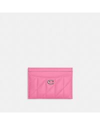 COACH - Essential Card Case With Pillow Quilting - Lyst