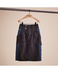 COACH - Restored Denim Skirt - Lyst
