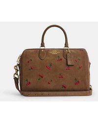 COACH - Rowan Large Satchel Bag With Cherry Embroidery - Lyst