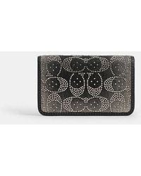 COACH - Essential Slim Card Case With Crystal Signature - Lyst